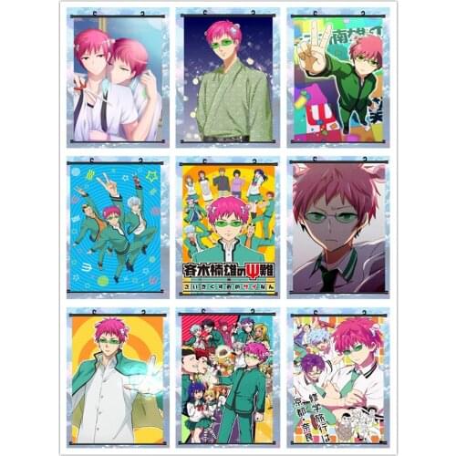 Coscase Japanese Anime Saiki Kusuo no Sai-nan The Disastrous Life of Saiki K Home Decor Wall Scroll Poster Decorative Pictures