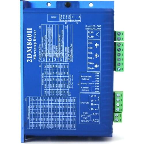 Nema 34 Stepper Motor Driver Two Phase 24-110VDC/18-80VAC Current 8.4A CNC kit For engraving machine 2DM860H