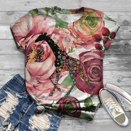 2021 fashion casual mens and womens summer round neck 3D flower T-shirt childrens street outdoor comfortable inch shirt
