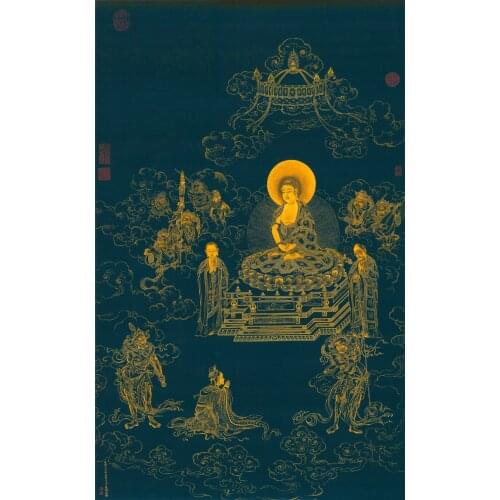 Buddha Painting Modern 1 Pcs 50*30 Cm Home Decoration Buddha Poster Statues Wall Art Printed on Canvas Corridor Decor No Frame