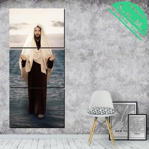 3 Pieces Jesus Image Printed Canvas Painting Home Decoration for Living Room Poster Large Wall Art Decorative pictures