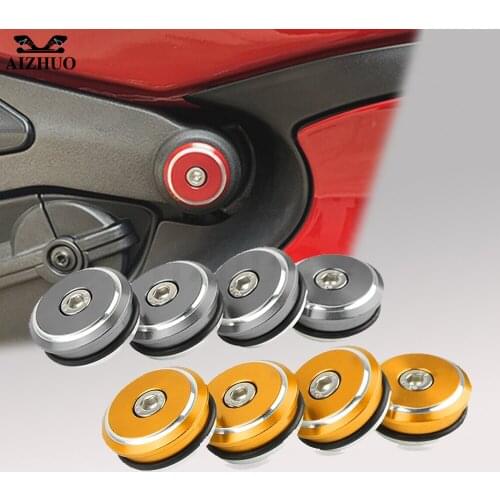 Frame Hole Cover FOR DUCATI STREETFIGHTER V4 S SUPERBIKE 899 955 959 1199 1299 Panigale V4 R S 1PC New Motorcycle Aluminum LOGO