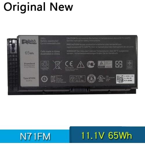 NEW Original N71FM Laptop Battery For Dell Precision M6600 M6700 M6800 M4800 M4600 M4700 FJJ4W PG6RC R7PND OTN1K5 FV993 T3NT1