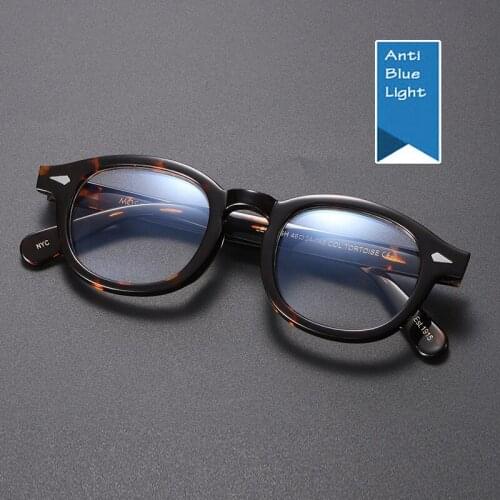 Johnny Depp Anti Blue Light Glasses Men LEMTOSH Computer Goggles Women Acetate Frame Brand Design Vintage Mobile Phone Glasses