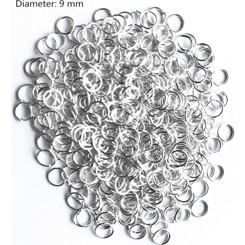 9MM 500pcs Sterling Silver Open Jump Ring Silver Components DIY Jewelry 925 silver findings opening rings
