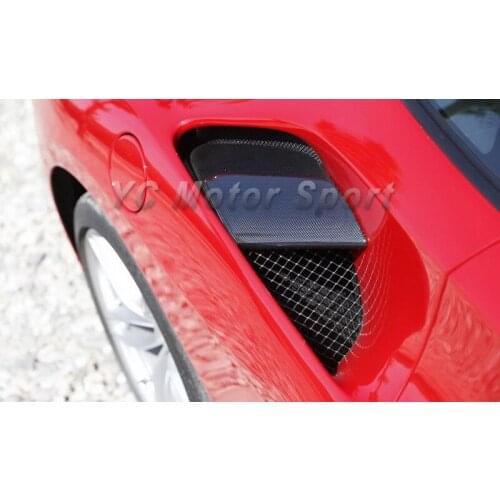 Dry Carbon Fiber Plain Weave OEM Style Air Vents Fins Fit For 2015-2017 Ferrari F488 GTB & Spider Side Air Vents Fin