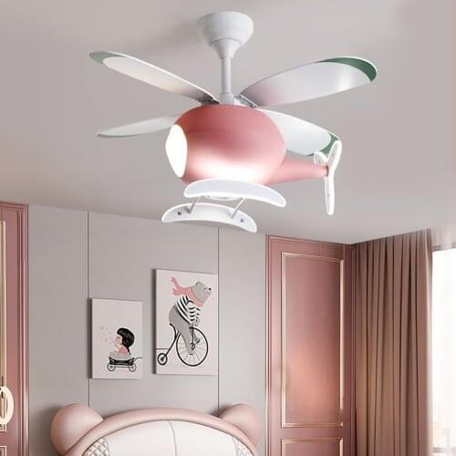 Ceiling Fans With Lights For Kids Bedroom Lighting Airplane Light Chandelier Lighting With Fan For Kids Room Kids Fan Light