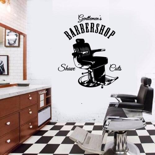 Romantic Barbershop Nursery Wall Stickers Vinyl Art Decals Living Room Bedroom Wall Art Sticker Murals