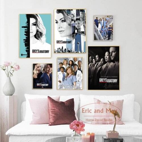 Greys Anatomy TV Show Posters And Prints Vintage Decor Picture Canvas Painting New Vintage Style Wall Decorations Living Room