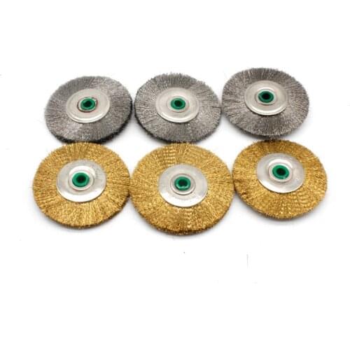 10pcs Jewelry Polishing Wheel Brass Steel Wire Wheel Brush Metal Rust Removal Jade Wood Carving Brushed Tool