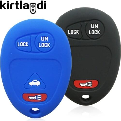 Silicone 3 4 Buttons Remote Key Shell Case Cover for Hummer H3 for Chevrolet Colorado for GMC Keyless Car Holder Keychain Fob