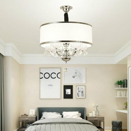 Modern Lustre Crystal Led Pendant Lights Chrome Metal Dining Room Led Pendant Light Bedroom Pendant Lamp Hanging Light WF