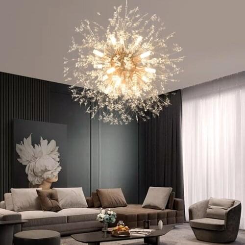Modern LED crystal chandelier Spark ball lights lamp decoration for dinning room living room shop Dandelion Chandelier Lighting