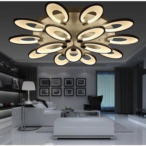 Oval 4/6/9/12/15 Aluminum Head LED Acrylic LED Ceiling Light Living Room Bedroom Study Room Commercial Lighting Ceiling lamp