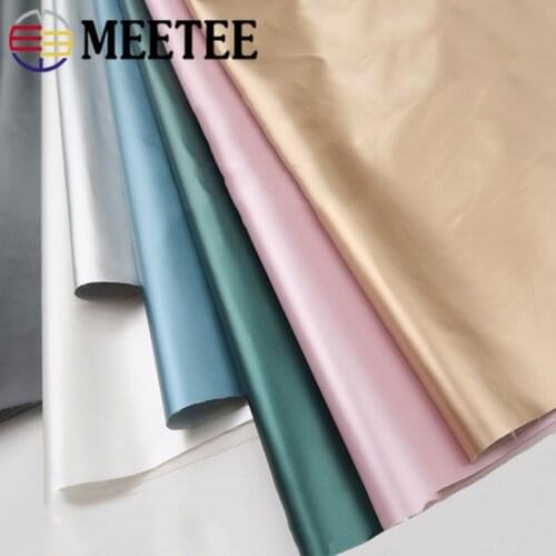 Meetee 100X150cm Bright Pearlescent Release Paper Fabric Down Jacket Raincoat Waterproof Fabric Garment Sewing Pearlescent Cloth