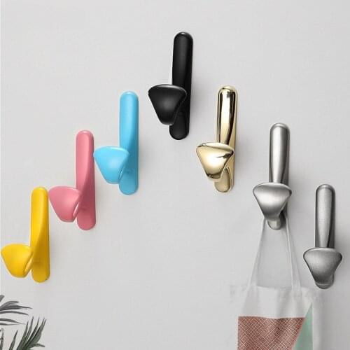 Zinc Alloy Clothes Hanger Wall Hooks Kitchen Room Cloth Towel Rack Coat Hat Hanger Keys Creative Hook Furniture Hardware