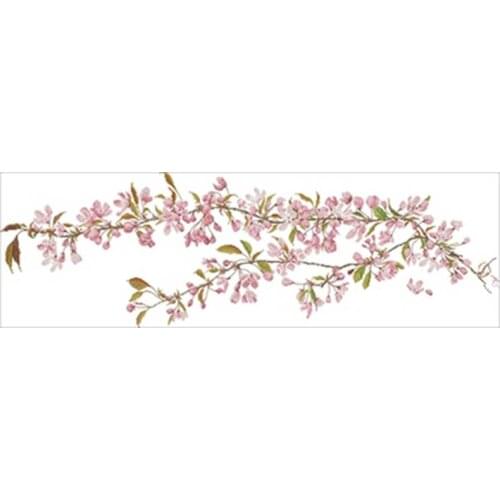 Japanese cherry blossoms counted 11CT 14CT 18CT 28CT DIY Cross Stitch Sets wholesale Cross-stitch Kits Embroidery Needlework