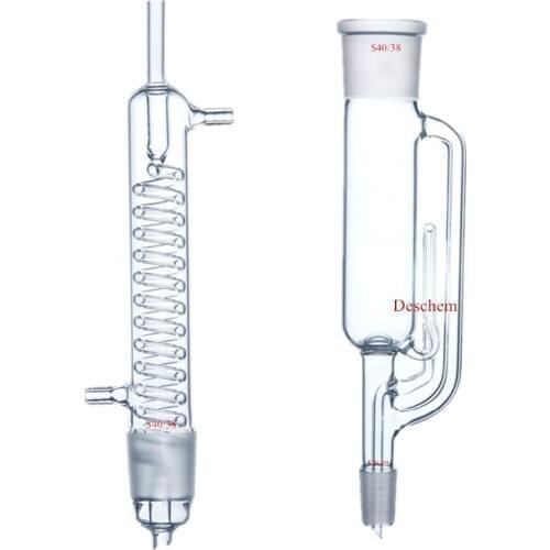250ml,24/40,Glass Soxhlet Extractor Body,W/Coil Graham Condenser,Lab Glassware