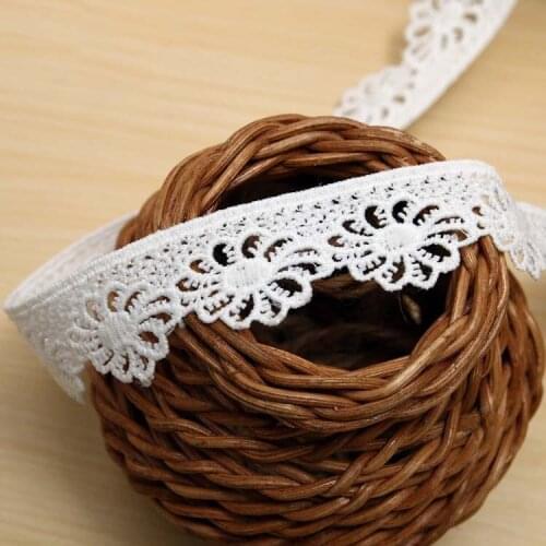 30Yards Lace Ribbon for Curtain Table Clothing Lady Hat Decoration Embroidery Lace Trim White Fabric Diy Sewing Accessories