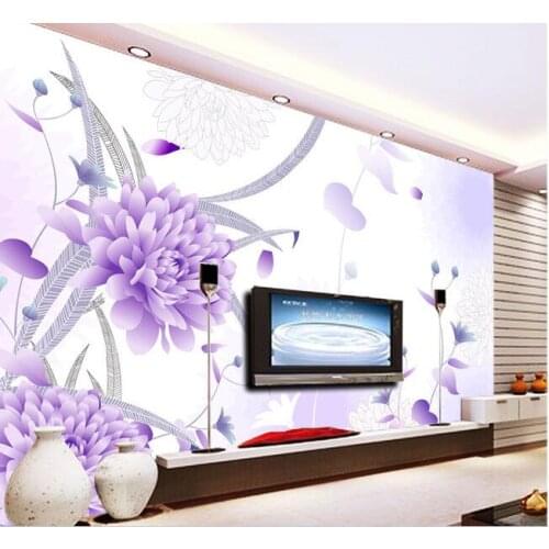 3d wallpaper custom mural non-woven 3d room wallpaper 3 d Hand painted purple flower box murals photo 3d wall mural wallpaper