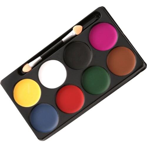 8 Color Face & Body Paint Palette Set Halloween Party Carnivals Make Up-A