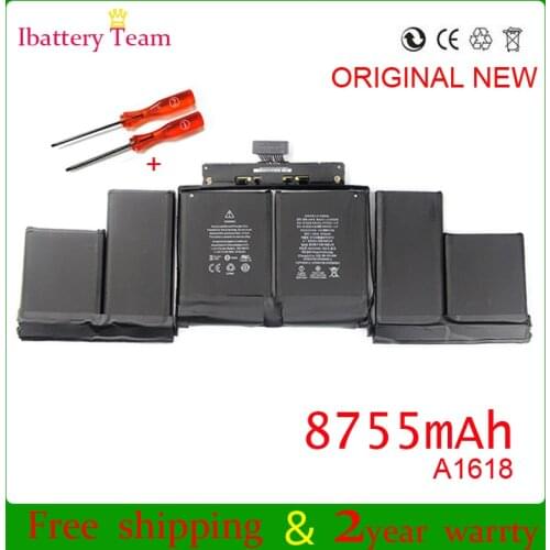 A1618 battery for Apple macbook pro retina 15'' 15.4 inch A1398 2015 year 11.36V 8775mah 99.5Wh