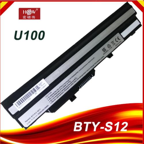 11.1V Laptop Battery BTY-S11 BTY-S12 For MSI Wind L1300 L1350 U100 U100X U100W U135DX U210 U270 U90X Wind12 U200 U210 U230
