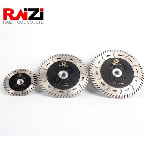 Raizi 75mm/115mm/125mm Turbo Diamond Cutting Grinding Carving Saw Blade Granite,Marble,Quartz Stone Concrete Engraving Saw Disc