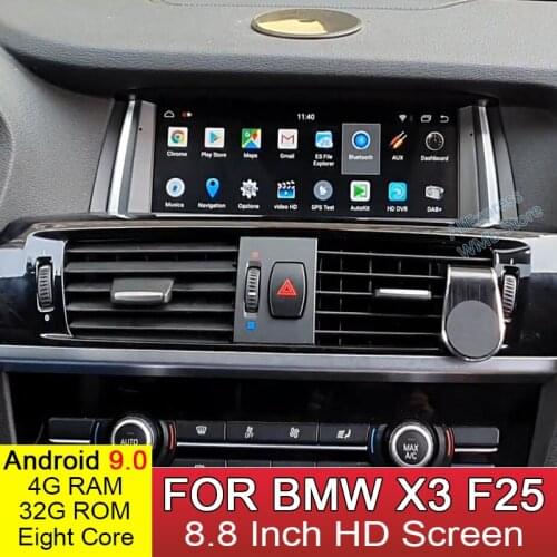 Android 9.0 8 Core 4+32GB Stereo Radio For BMW X3 F25 2011~2017 Car Multimedia Player head unit GPS Navigastion NBT CIC system