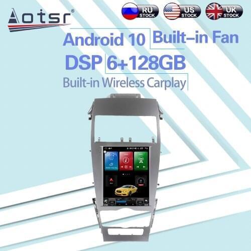6+128GB For Lincoln MKZ Android 10 Tesla Car Radio 9.7 Inch Wireless Carplay GPS Navigation DSP Car Multimedia Player