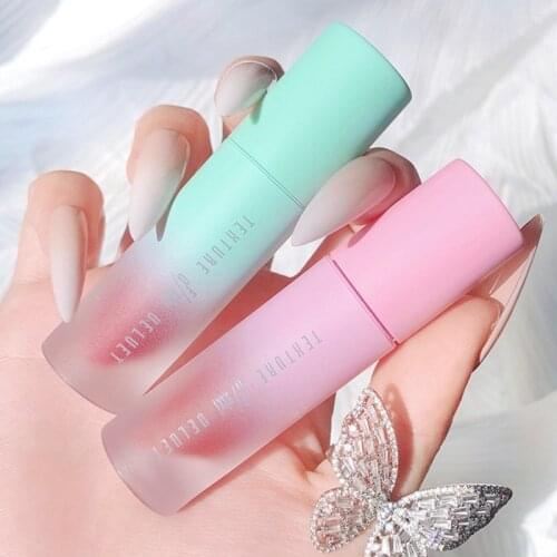 Velvet Lip Glaze Jam Strawberry Lip Glaze Lip Plumper Matte Lip Gloss Lip Mud Pearly Moisturizing Lipstick Makeup Cosmetic TSLM1