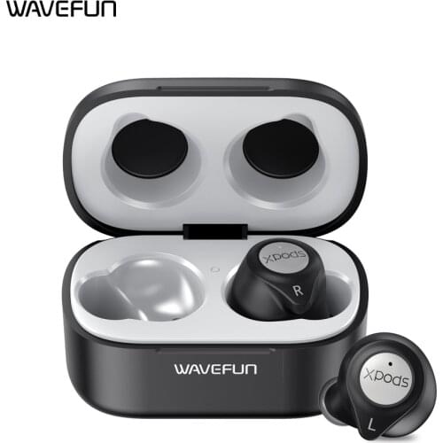 Bluetooth Earphone Wavefun 3TS aptX AAC Earphone CVC8.0 Call IPX7 Wireless Charging Bluetooth 5.0 Earbuds Volume Control