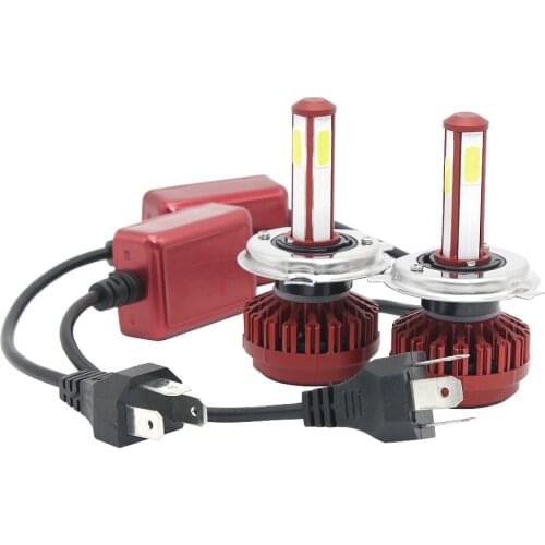 For Anblub 4-side cob LED bulb headlamp H4 H7 H11 9005 super bright car bulb 122v 24 V from 9006 to 600k