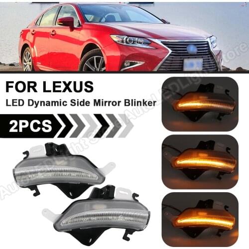 For Lexus IS350 IS250 IS300 CT200H LS460 LS460L LS600H IS200T LED Dynamic Side Mirror Blinker Sequential Turn Signal Lamps 2Pcs