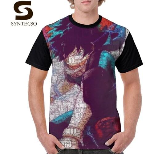 Manga Anime Comic T Shirt Boku No Hero Academia My Hero Academia T-Shirt Print Plus size Graphic Tee Shirt Male Tshirt