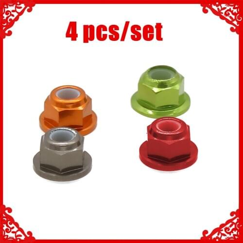 Alloy 4 Pcs/set Z684 wheel flange lock nut M4 for rc hobby model car 1:10 HPI Venture FJ Cruiser crawler upgraded parts
