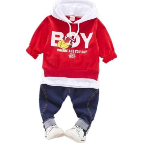 Baby boy Casual clothing set kids clothes boy sport suit hoodie + jeans pants 2 pcs set spring autumn toddler boy set for 0-3T