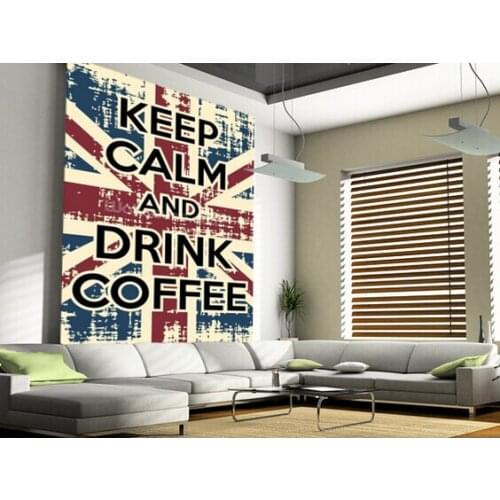 Custom 3 d wallpaper walls, Keep Calm murals for the bedroom sitting room kitchen room wall waterproof PVC papel de parede