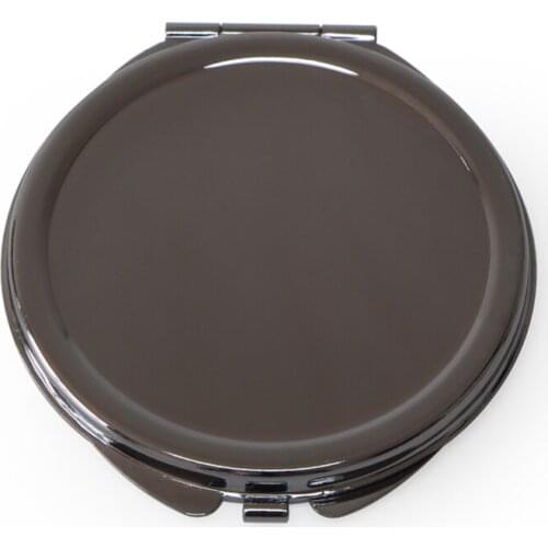 Newest Custom Logo Black Gold Compact Mirror For Ladies 40/Lot#18032-5