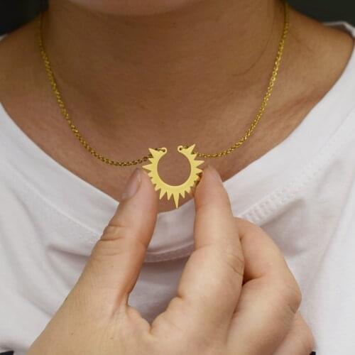 New European and American accessories sunflower necklace female sunflower pendant gifts for friends