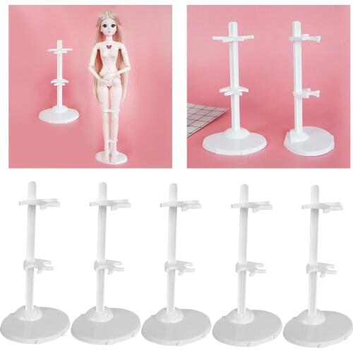 5pcs White Stand Support Kids Toys Accessories for 60cm Dolls Mini Display Holder