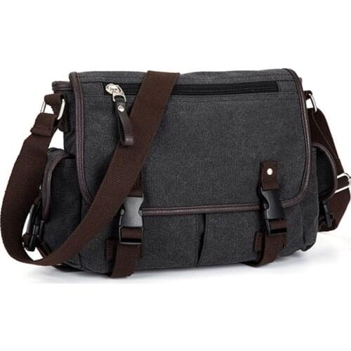 Vintage Mens Briefcases Shoulder Bag Travel Crossbody Bags Causal Canvas Messenger Bag Patchwork Multi-function Laptop XA237ZC