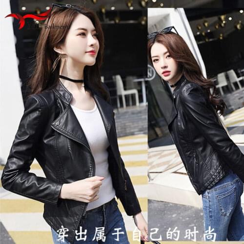 Женские кожаные куртки QIMING China At AliExpress