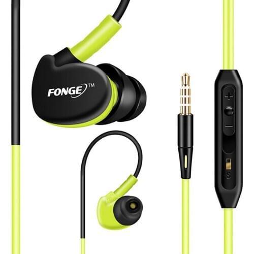 3.5mm In Ear Earphone Stereo Sports Running Headset IPX5 Waterproof HIFI Handsfree Earbuds With Mic For Xiaomi Huawei Sony