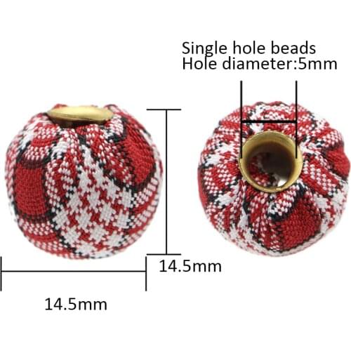 David accessories 14.5x14.5mm Plaid Fabric Beads Buttons,DIY Handmade Material Hair Bow Jewelry Making Bracelet,100Yc12470