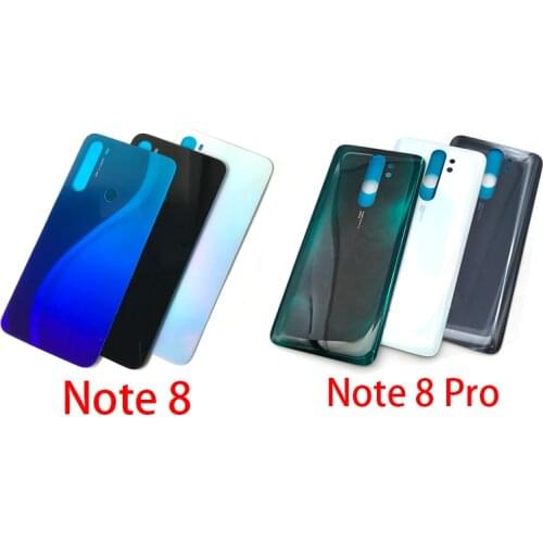 Back Battery Glass Cover For Xiaomi Redmi Note 8 Pro Battery Cover Rear Housing Replacement For Redmi Note 8 Rear Glass