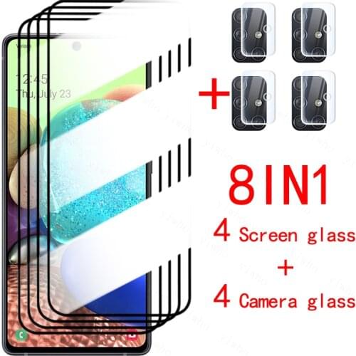 8in1 a71 protective glass for samsung galaxy a51 5g a72 a52 screen camera protector a51 a71 glass sansung a 52 4g tempered glass