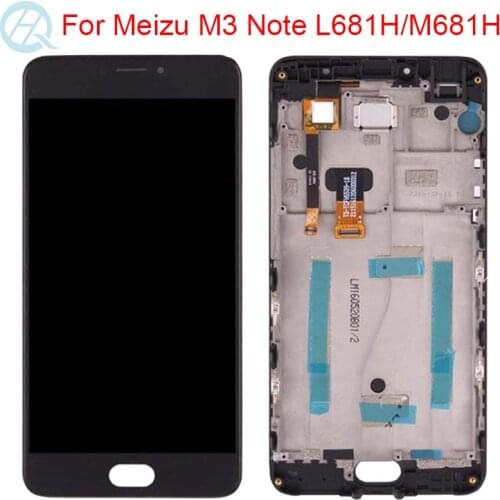 Original M681H LCD For Meizu M3 Note M681H L681H Display With Frame Touch Screen Assembly 5.5" Meizu M3 Note M681H Screen