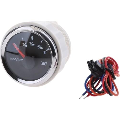 2 inch 52mm 9-32V Electric Water Tank Level Gauge Meter Indicator 0-190ohm Signal with Backlight - Waterproof