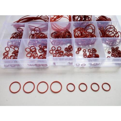 350pcs 1mm Wire Diameter Silicone O-ring Seals VMQ Rubber Temperature Resistant High Quality